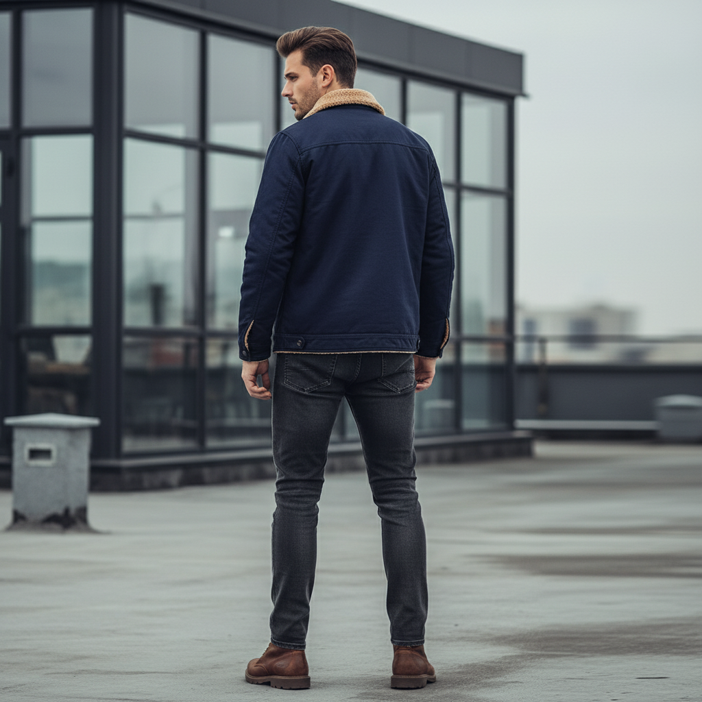 Dirk | Sherpa gevoerde truckerjas voor heren