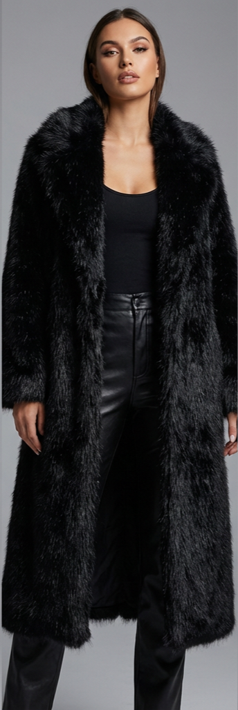 Eva | Lange faux-fur wintercoat