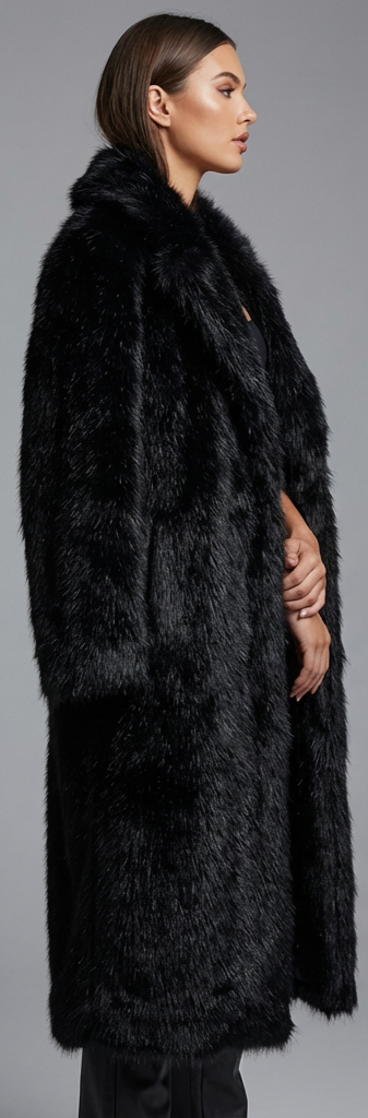 Eva | Lange faux-fur wintercoat
