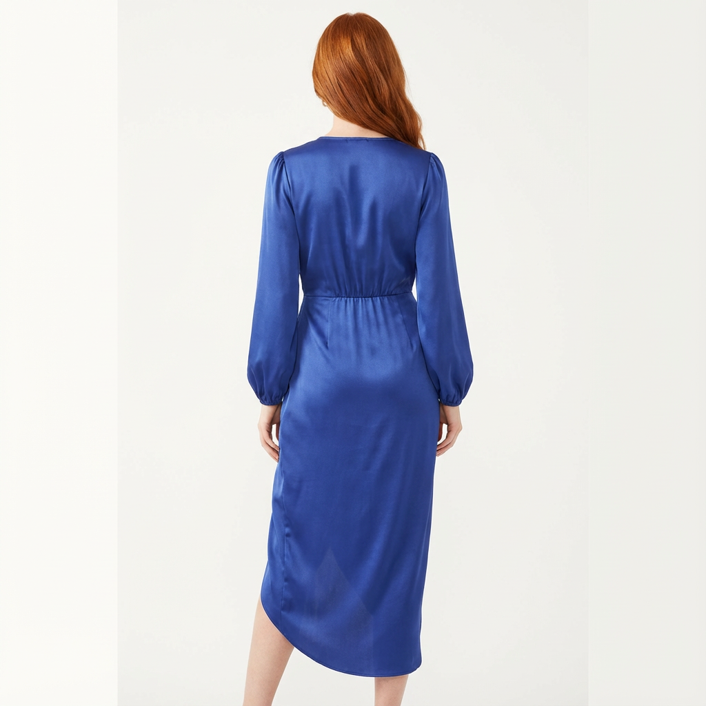 Fleur | Elegante satijnen overslagjurk