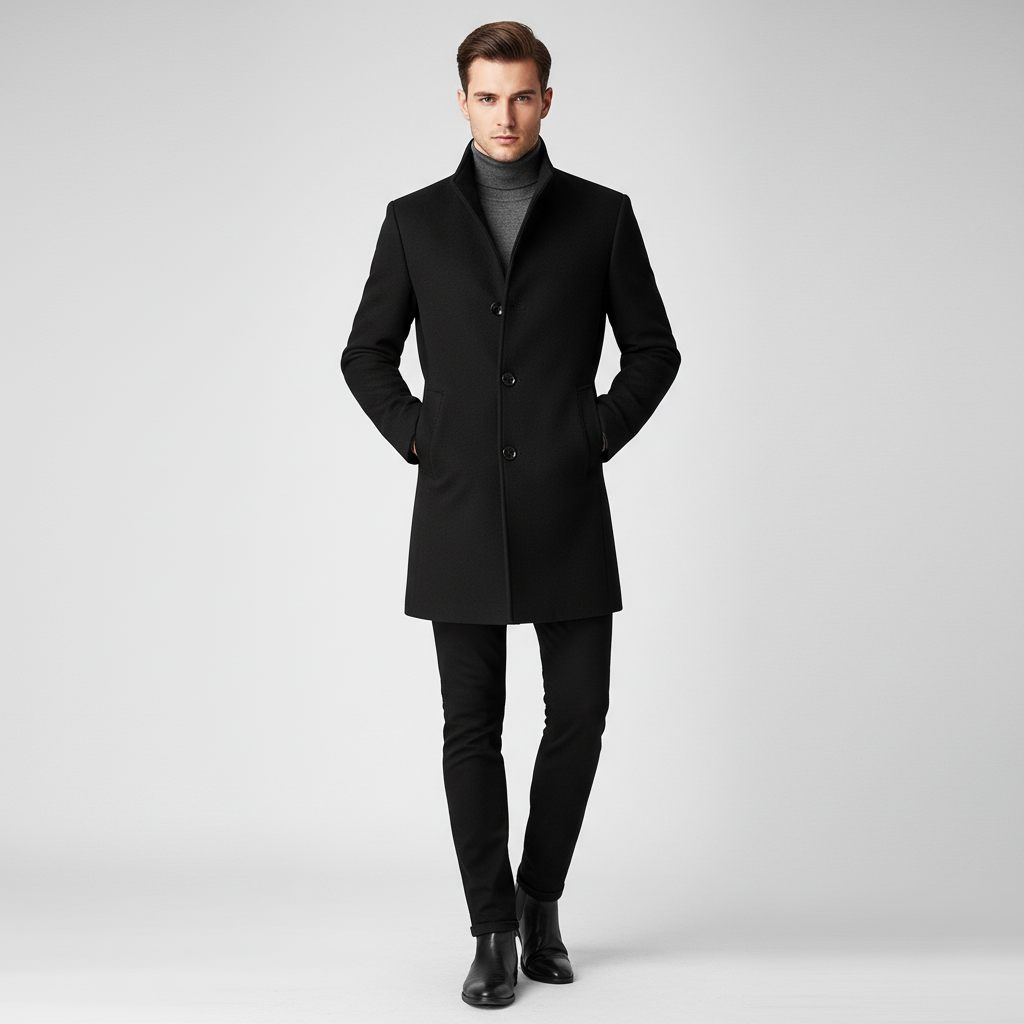 Robert | Elegante wollen herenmantel