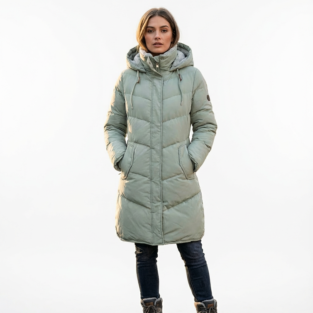 Sofie | Lange gevoerde winterparka met capuchon
