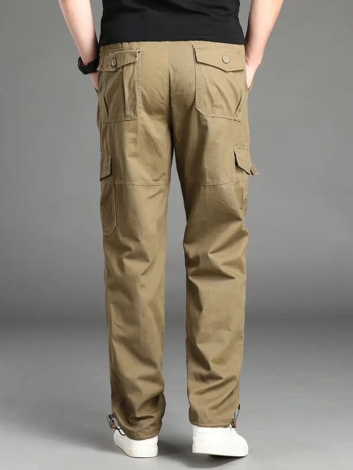 Straight-Fit Cargo Pants | Adjustable Waist & Pockets