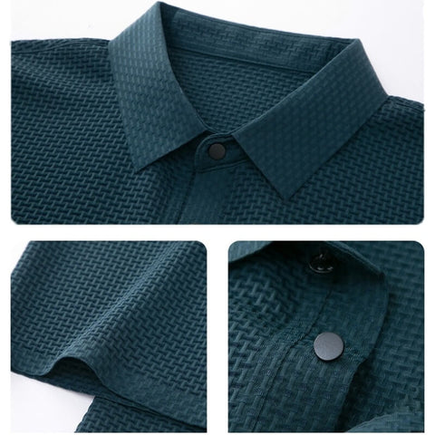 Luxury Textured Polo Shirt | Breathable & Soft