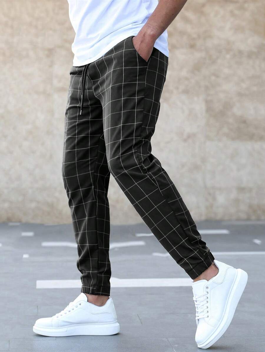 Men's Plaid Chino Pants | Tailored Fit