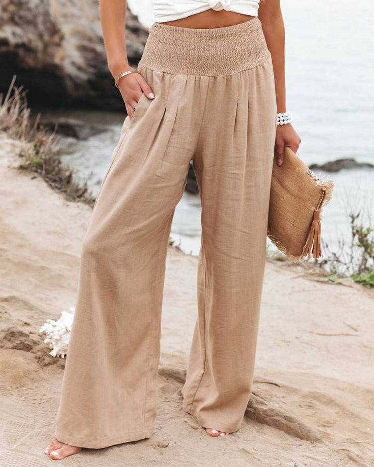 Wide-Leg Linen Trousers | Breathable & Stylish Fit