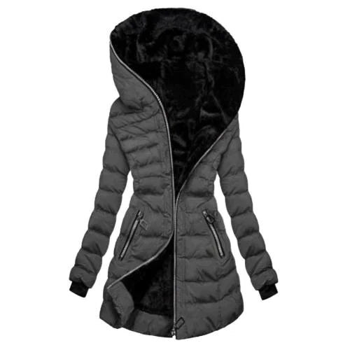 Women's Insulated Parka with Faux Fur Hood