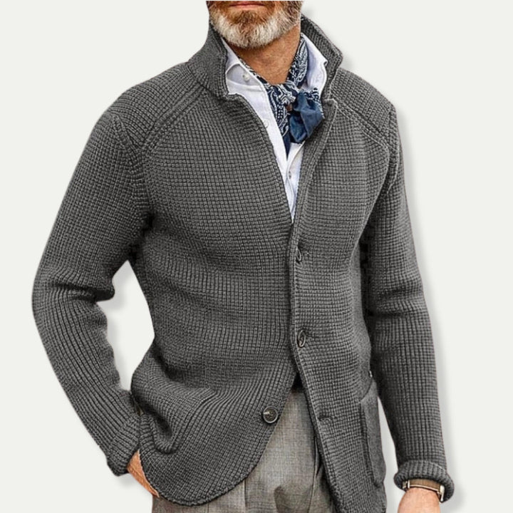 Classic Knit Button-Up Cardigan