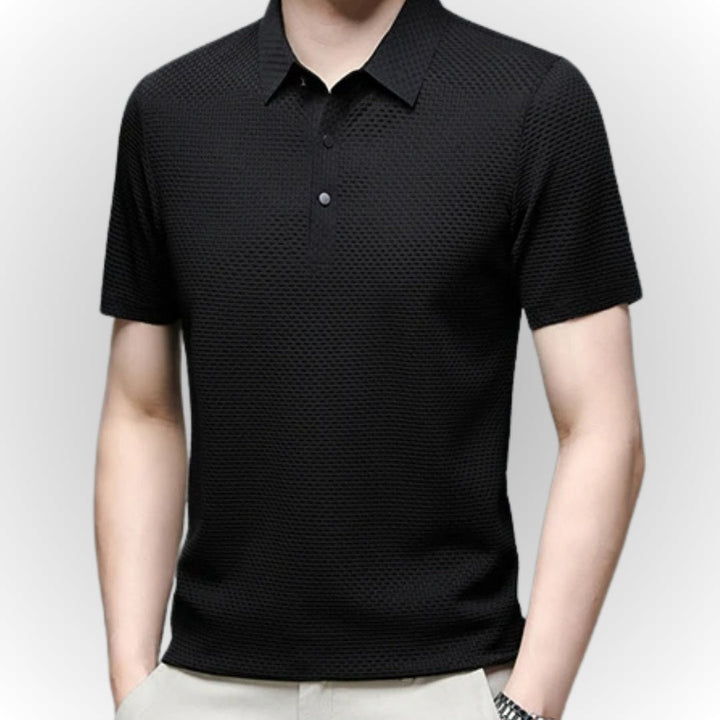 Luxury Textured Polo Shirt | Breathable & Soft