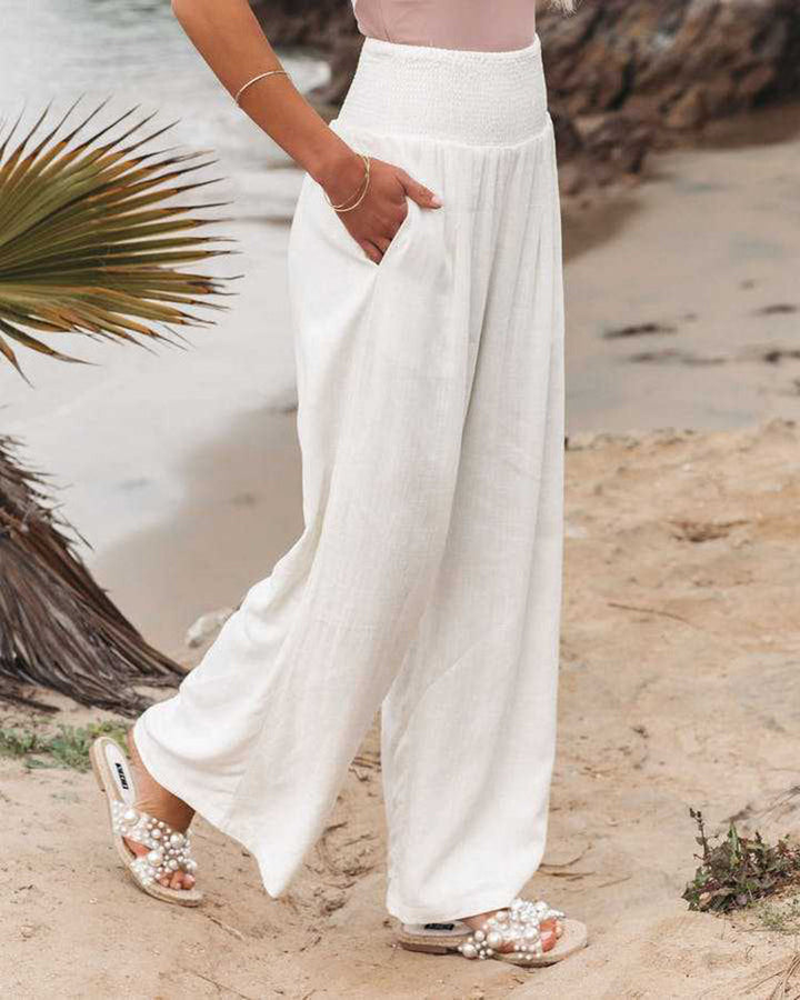 Wide-Leg Linen Trousers | Breathable & Stylish Fit