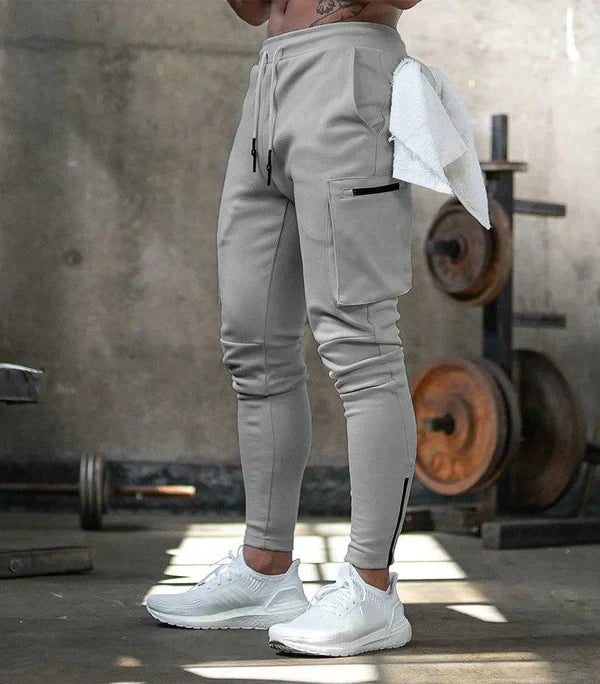 Athletic Cargo Joggers | Stretch Fabric & Zipper Pockets