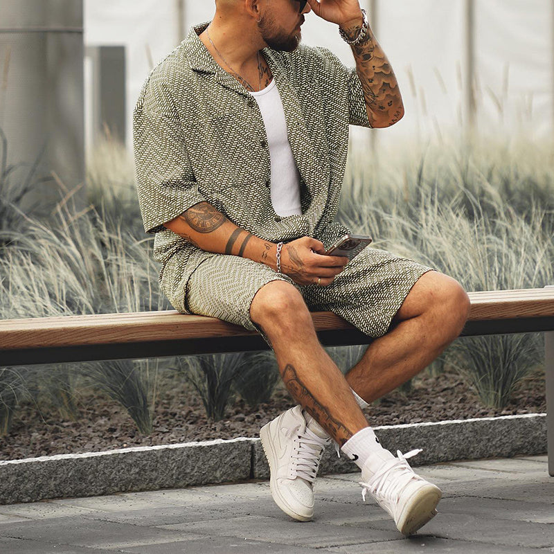 Men's Lightweight Summer Set | Breathable Shirt & Shorts