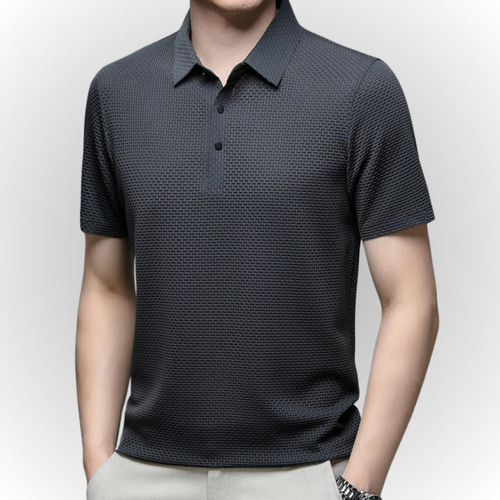 Luxury Textured Polo Shirt | Breathable & Soft