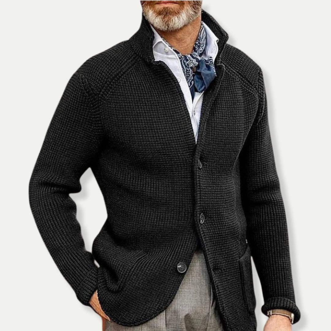 Classic Knit Button-Up Cardigan