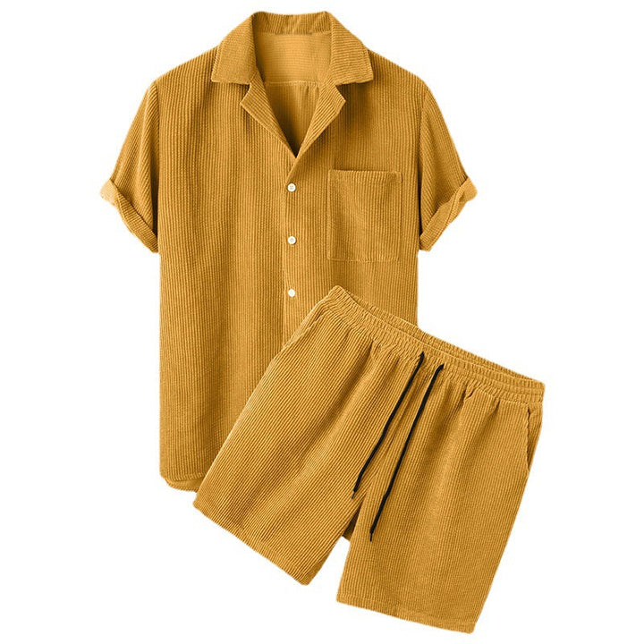 Men's Corduroy Set | Button-Up Shirt & Pants