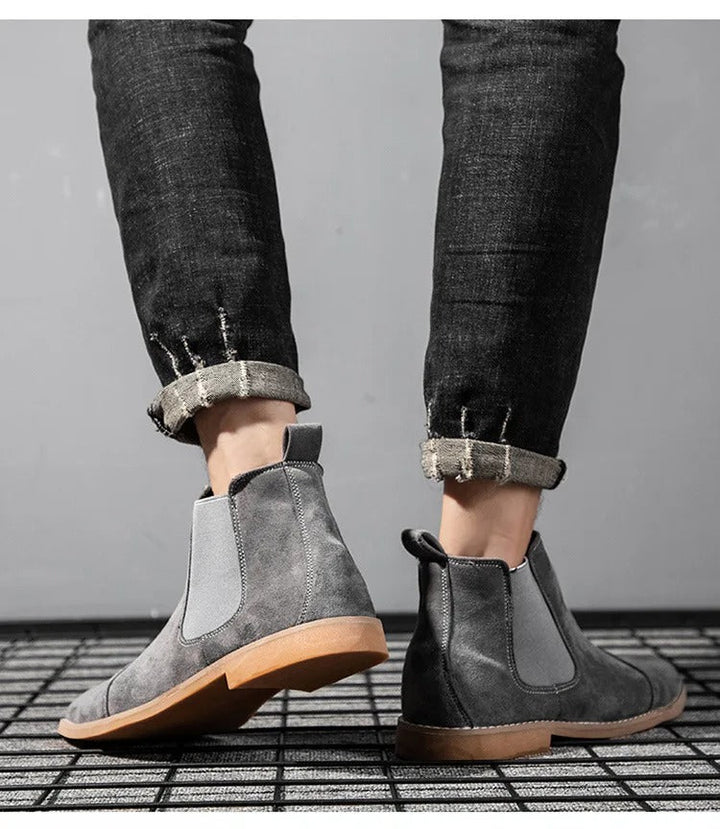 Vegan Suede Chelsea Boots | Non-Slip Sole