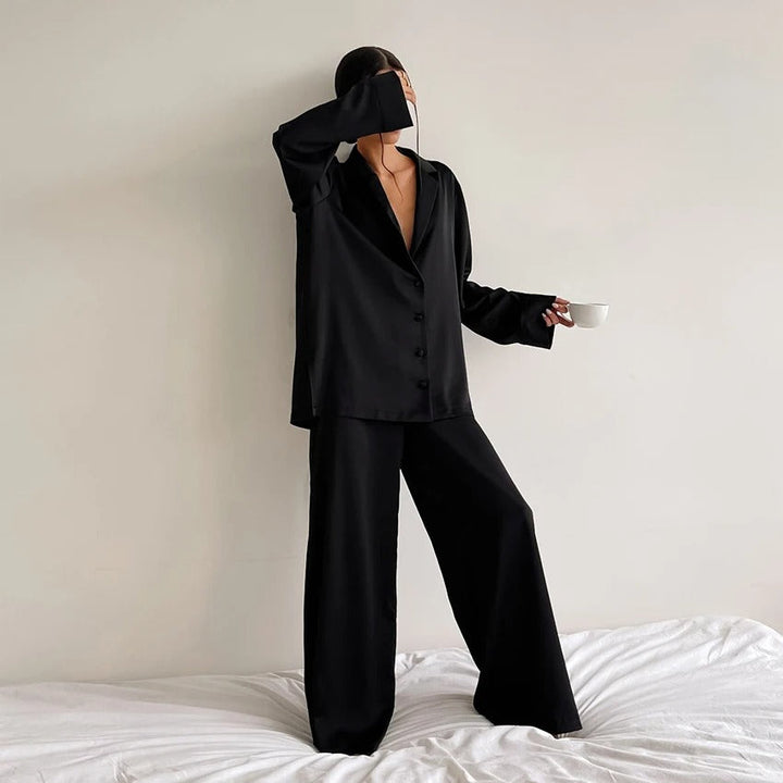 Silky Oversized Pajama Set | Elegant Loungewear