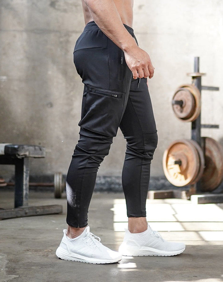 Athletic Cargo Joggers | Stretch Fabric & Zipper Pockets