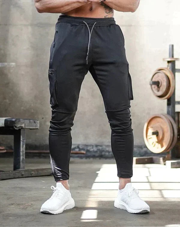 Athletic Cargo Joggers | Stretch Fabric & Zipper Pockets