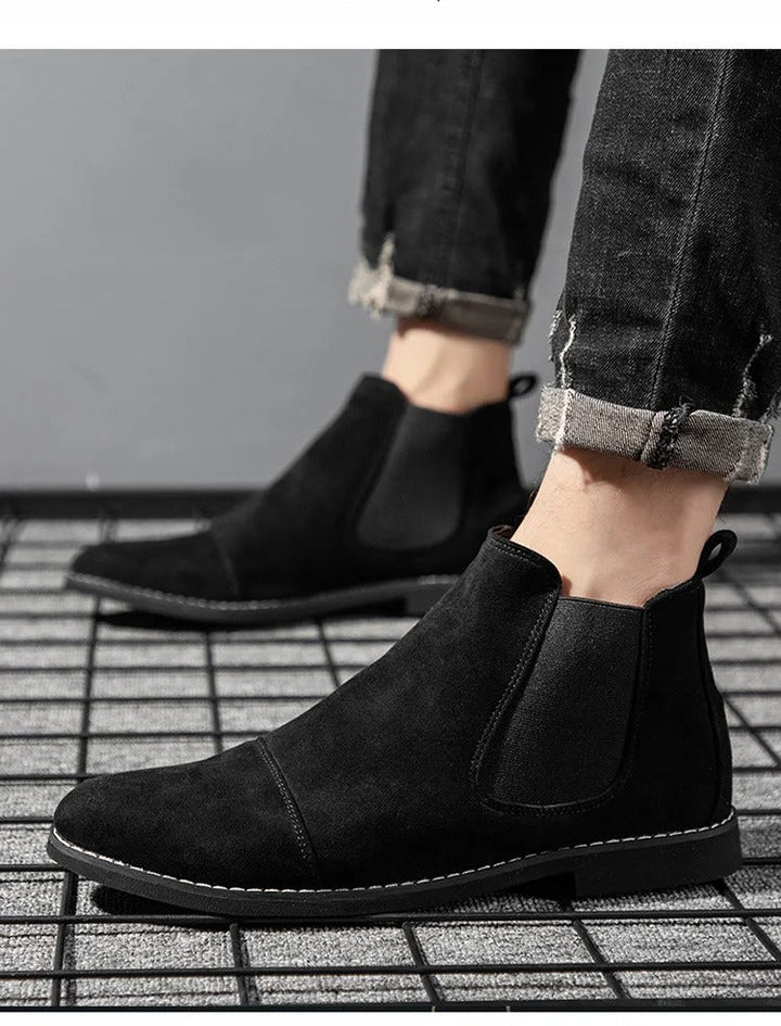 Vegan Suede Chelsea Boots | Non-Slip Sole