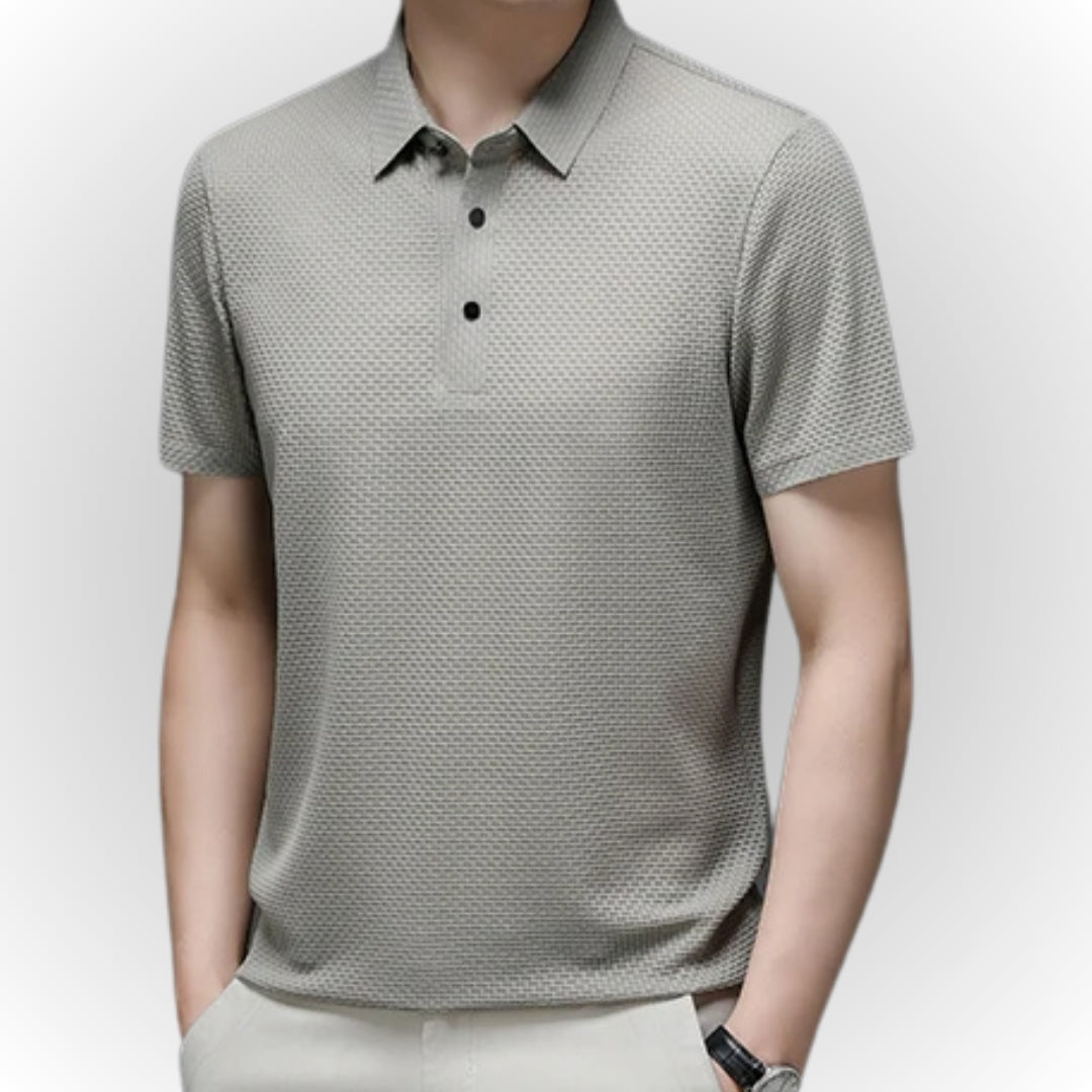 Luxury Textured Polo Shirt | Breathable & Soft