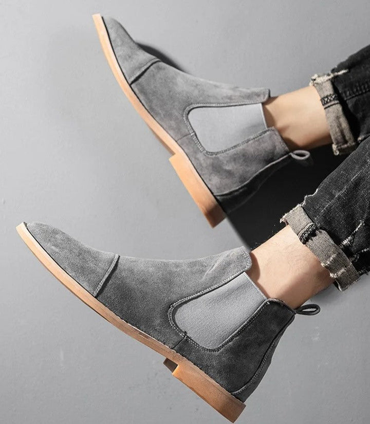 Vegan Suede Chelsea Boots | Non-Slip Sole