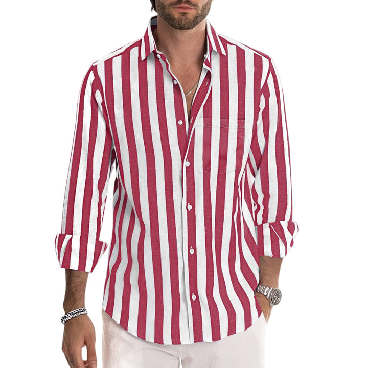 Men's Striped Button-Up Shirt | Relaxed Fit