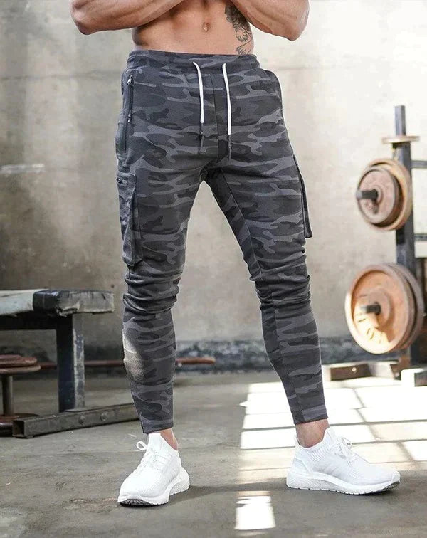 Athletic Cargo Joggers | Stretch Fabric & Zipper Pockets