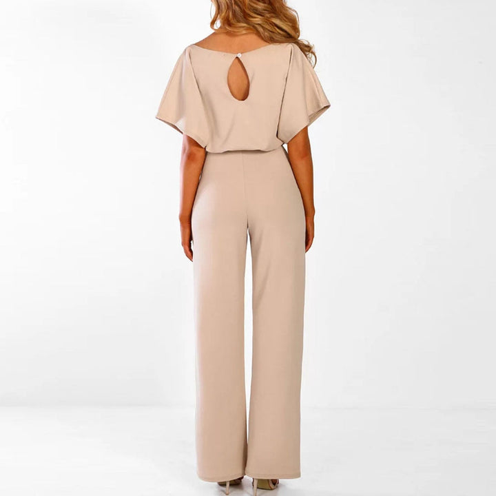 Elegant Wide-Leg Jumpsuit with Belted Waist