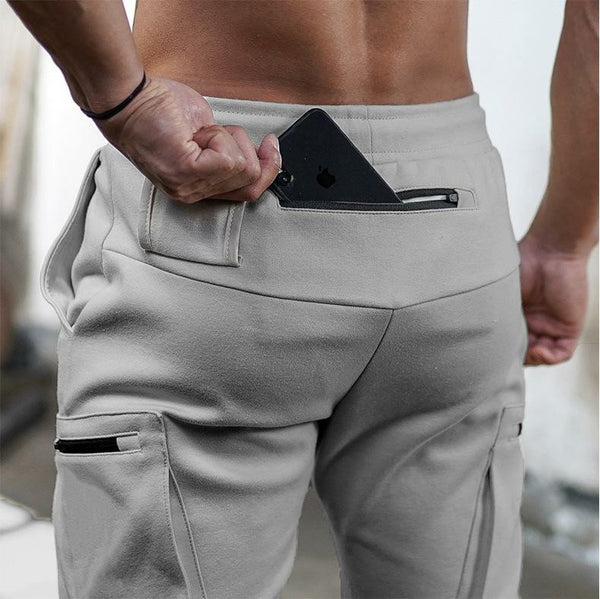 Athletic Cargo Joggers | Stretch Fabric & Zipper Pockets