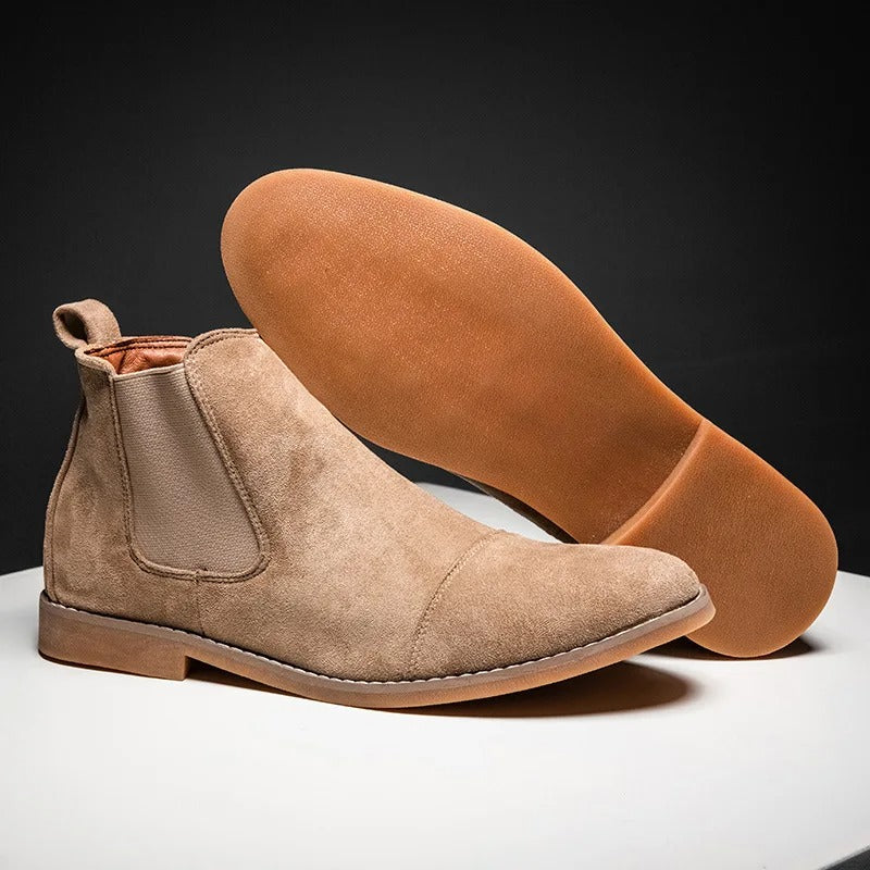 Vegan Suede Chelsea Boots | Non-Slip Sole