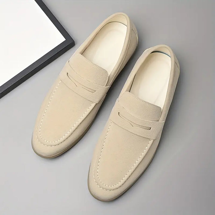 Vegan Suede Loafers | Contrast Sole Design