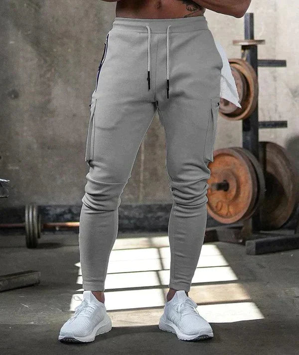 Athletic Cargo Joggers | Stretch Fabric & Zipper Pockets