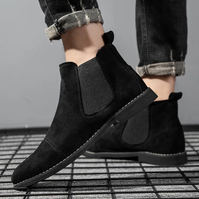 Vegan Suede Chelsea Boots | Non-Slip Sole