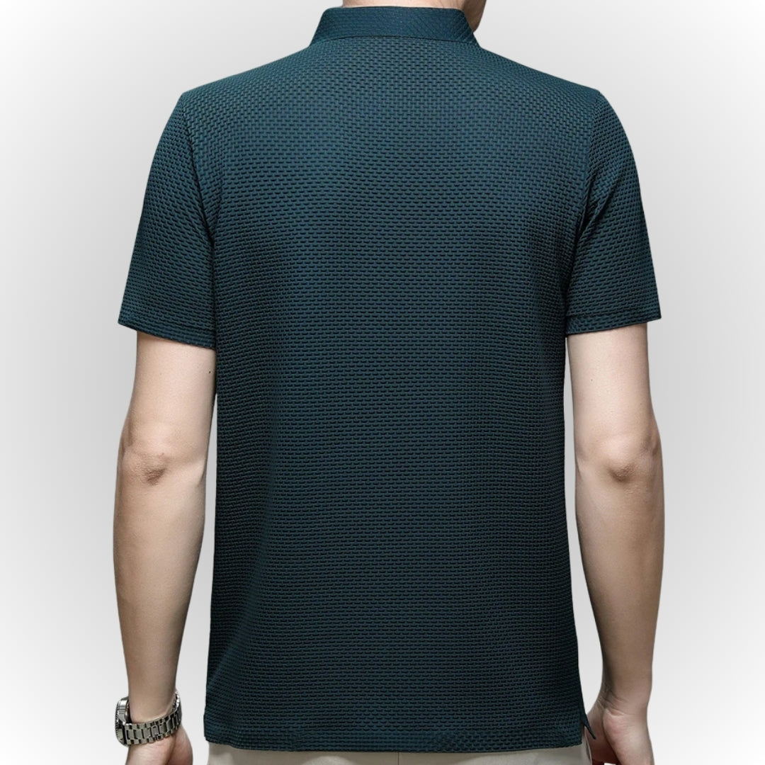 Luxury Textured Polo Shirt | Breathable & Soft