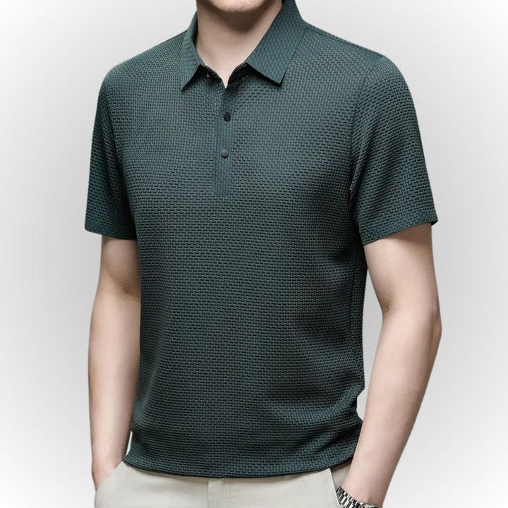 Luxury Textured Polo Shirt | Breathable & Soft