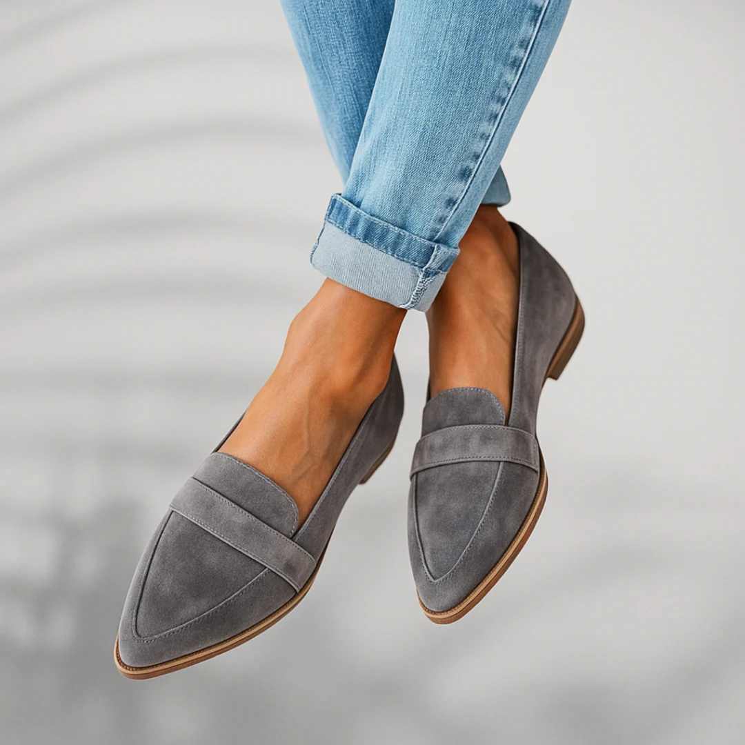 Aurore | Women's Suede Pointed-Toe Slip-On Loafers
