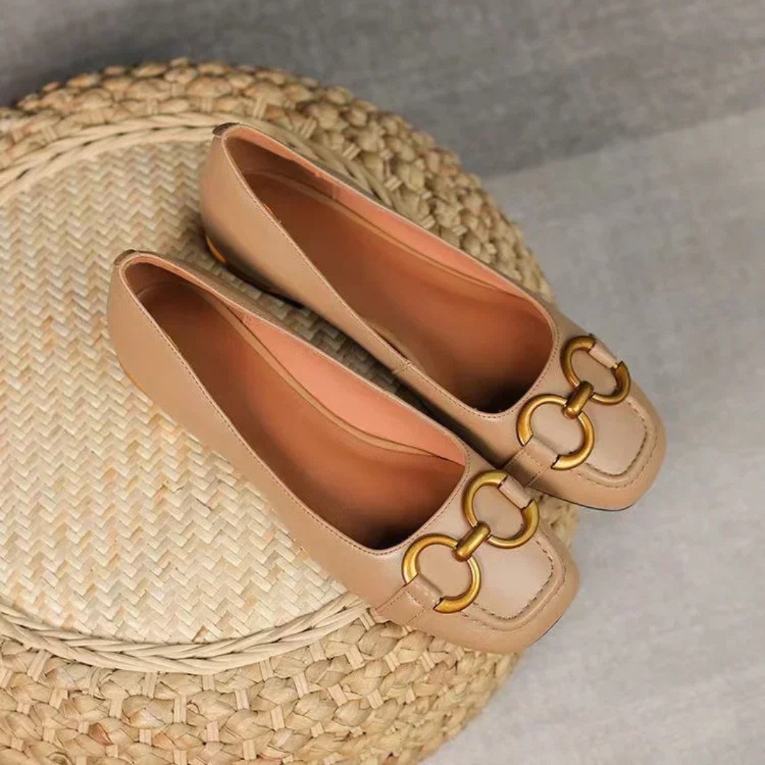 Beatrix | Women's Leather Horsebit Square-Toe Block Heel Loafers