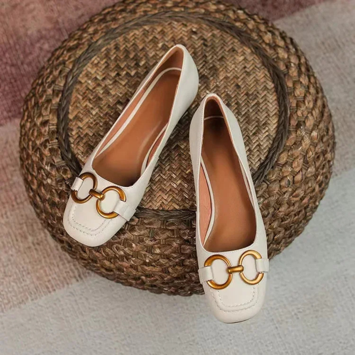 Beatrix | Women's Leather Horsebit Square-Toe Block Heel Loafers