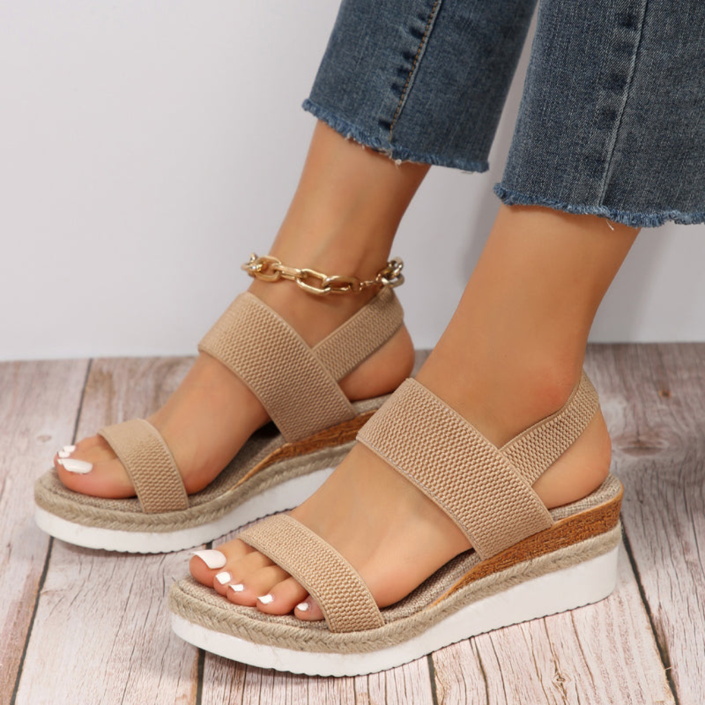 Blythe | Women's Breathable Knit Espadrille Wedge Sandals
