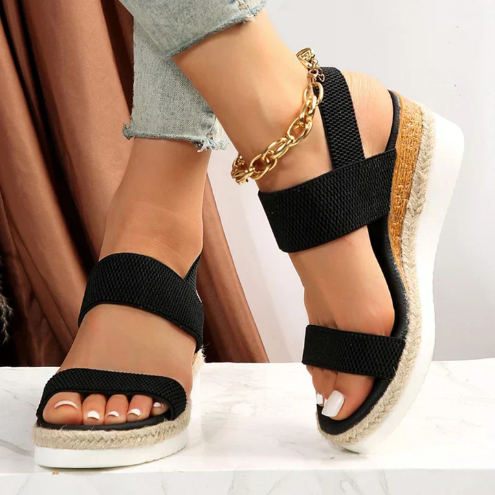 Blythe | Women's Breathable Knit Espadrille Wedge Sandals