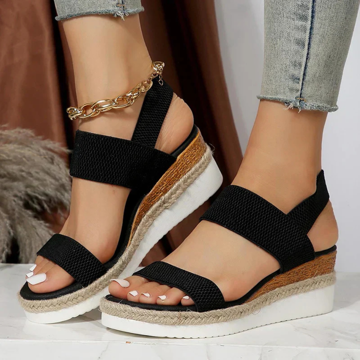 Blythe | Women's Breathable Knit Espadrille Wedge Sandals