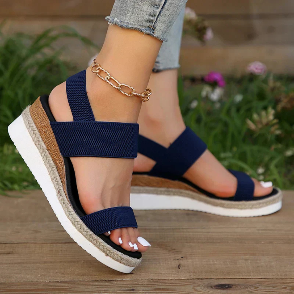 Blythe | Women's Breathable Knit Espadrille Wedge Sandals