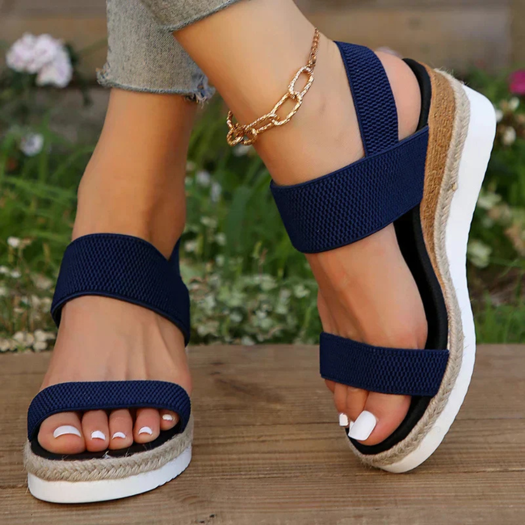 Blythe | Women's Breathable Knit Espadrille Wedge Sandals