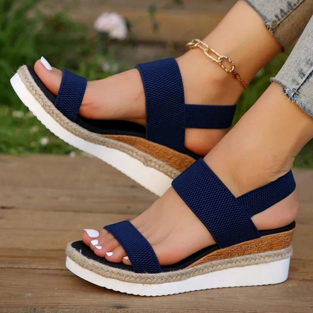 Blythe | Women's Breathable Knit Espadrille Wedge Sandals