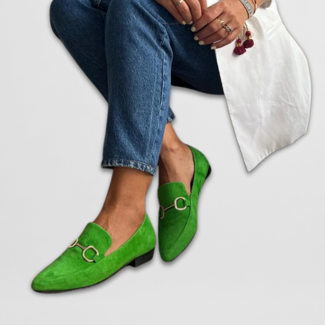 Blythe | Women's Suede Horsebit Slip-On Flat Loafers