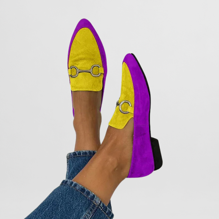 Blythe | Women's Suede Horsebit Slip-On Flat Loafers
