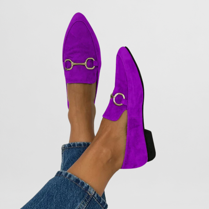 Blythe | Women's Suede Horsebit Slip-On Flat Loafers