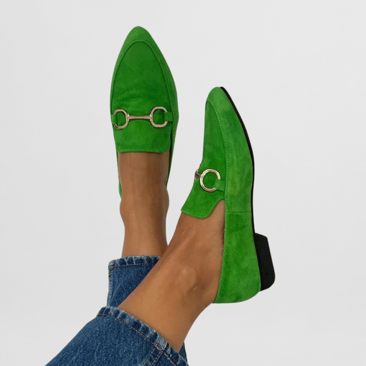 Blythe | Women's Suede Horsebit Slip-On Flat Loafers