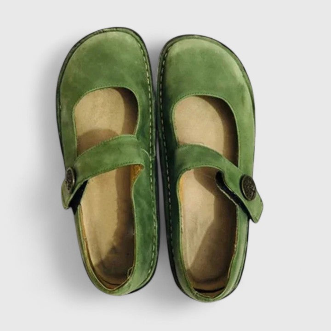 Blythe | Women's Suede Orthopaedic Mary Jane Flats